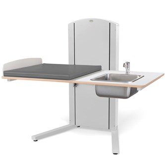 Lyfta skötbord golv