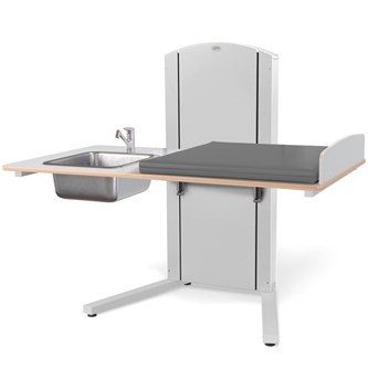 Lyfta skötbord golv