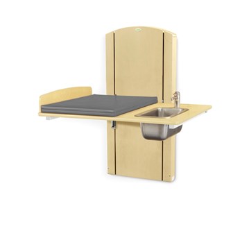 Lyfta skötbord vägg