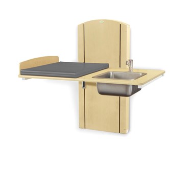 Lyfta skötbord vägg