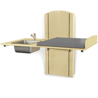 Lyfta skötbord vägg