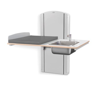 Lyfta skötbord vägg