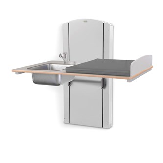 Lyfta skötbord vägg