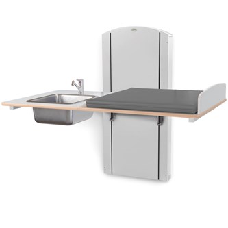 Lyfta skötbord vägg