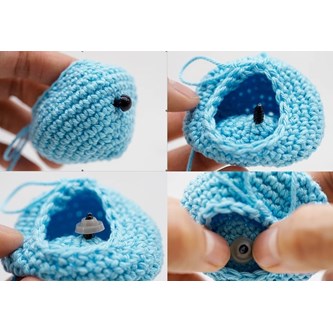 Djurögon och nosar för textil, 280 delar