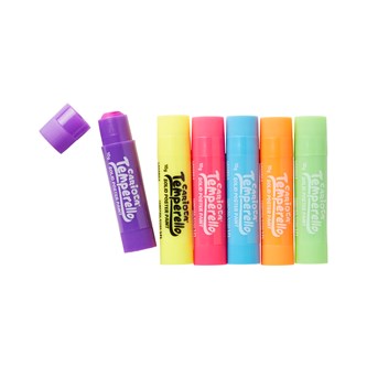 Täckfärgsstift Temperello neon 6-pack