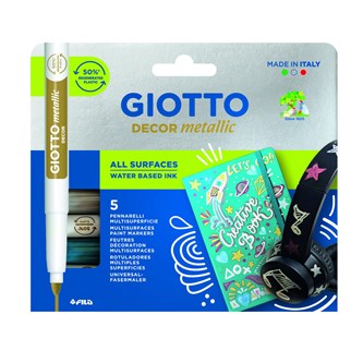 Giotto dekorpenna metallic, 5-pack