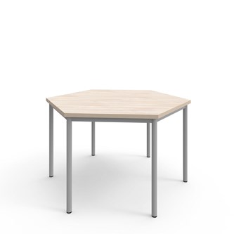 Bord 12:38 FSC BX akustiklaminat hexagon 120x120 cm silverstativ