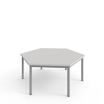 Bord 12:38 FSC BX akustiklaminat hexagon 120x120 cm silverstativ