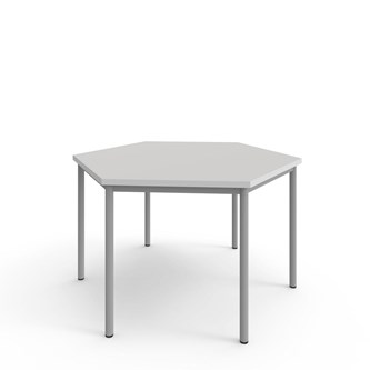 Bord 12:38 FSC BX akustiklaminat hexagon 120x120 cm silverstativ