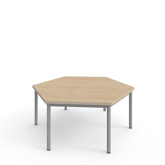 Bord 12:38 FSC BX akustiklaminat hexagon 120x120 cm silverstativ