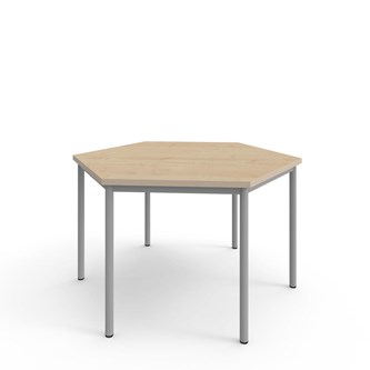 Bord 12:38 FSC BX akustiklaminat hexagon 120x120 cm silverstativ