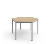 Bord 12:38 FSC BX akustiklaminat optimal hexagon 120x120 cm silverstativ