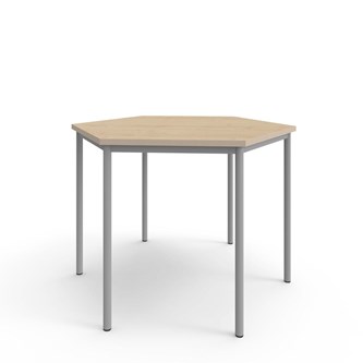 Bord 12:38 FSC BX akustiklaminat hexagon 120x120 cm silverstativ