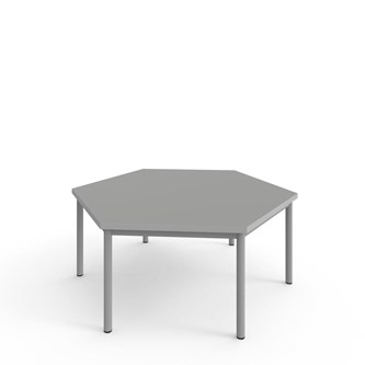 Bord 12:38 FSC BX akustiklaminat hexagon 120x120 cm silverstativ