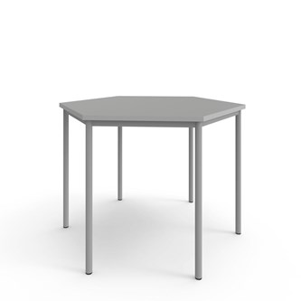 Bord 12:38 FSC BX akustiklaminat hexagon 120x120 cm silverstativ