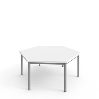 Bord 12:38 FSC BX akustiklaminat hexagon 120x120 cm silverstativ