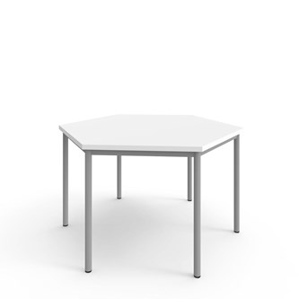 Bord 12:38 FSC BX akustiklaminat hexagon 120x120 cm silverstativ