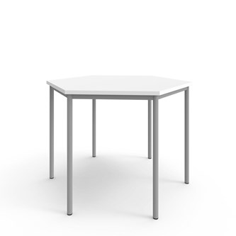 Bord 12:38 FSC BX akustiklaminat hexagon 120x120 cm silverstativ