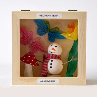 Tittskåp i trä 20x30 cm