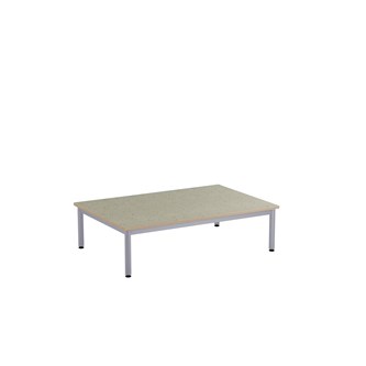 Lekbord 12:38 akustik linoleum 120x80 cm silverstativ