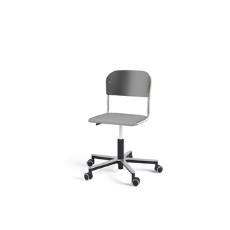 Stol Matte FSC gas Alu hjul liten sits silverstativ