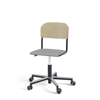 Stol Matte FSC BX gas Alu hjul liten sits svart stativ