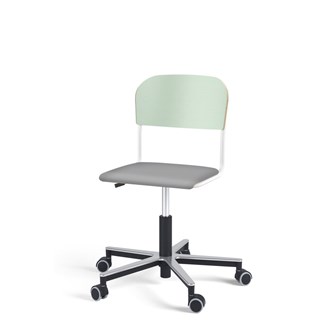 Stol Matte FSC BX gas Alu hjul liten sits vitt stativ