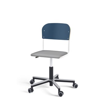 Stol Matte FSC BX gas Alu hjul liten sits vitt stativ