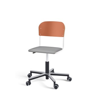 Stol Matte FSC BX gas Alu hjul liten sits vitt stativ