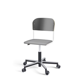 Stol Matte FSC BX gas Alu hjul liten sits vitt stativ