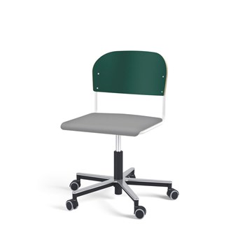 Stol Matte FSC BX gas Alu hjul stor sits vitt stativ