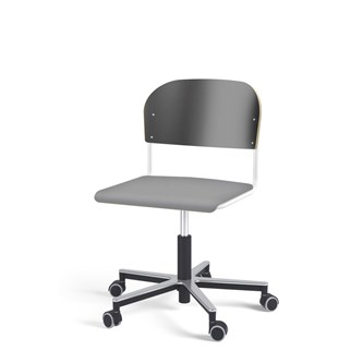 Stol Matte FSC BX gas Alu hjul stor sits vitt stativ