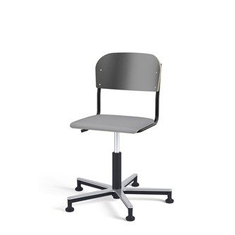 Stol Matte FSC BX gas Alu glidfot liten sits svart stativ