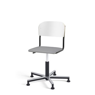 Stol Matte FSC BX gas Alu glidfot liten sits svart stativ