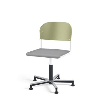 Stol Matte FSC BX gas Alu glidfot stor sits vitt stativ