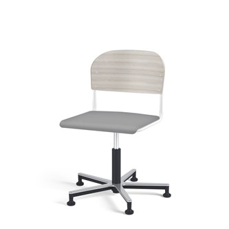 Stol Matte FSC BX gas Alu glidfot stor sits vitt stativ