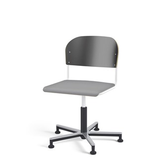 Stol Matte FSC BX gas Alu glidfot stor sits vitt stativ