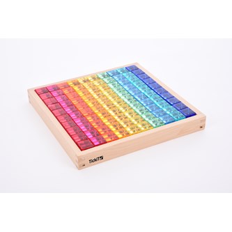 Regnbågskuber på en spegelbricka, 101-pack