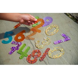 Regnbågsglittrande siffror, 14-pack