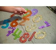 Regnbågsglittrande siffror, 14-pack