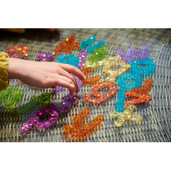 Regnbågsglittrande bokstäver, 26-pack