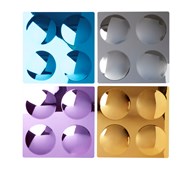 Konvexa speglar i färg, 4-pack