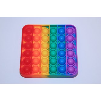 Pop Fidget Pad, regnbågsfärgad kvadrat