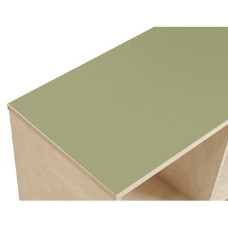 Kubus vitpigmenterad 3 fack med spegelrygg