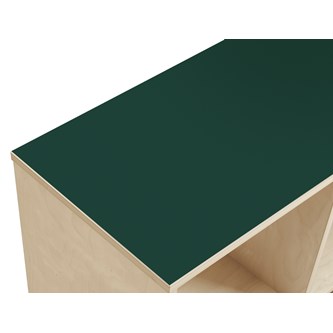 Kubus vitpigmenterad 3 fack med spegelrygg