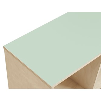 Kubus vitpigmenterad 3 fack med spegelrygg