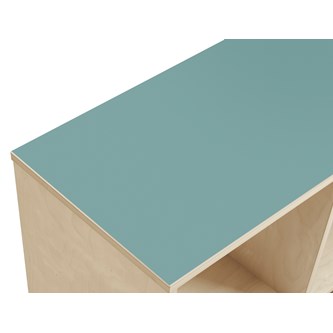 Kubus vitpigmenterad 3 fack med spegelrygg