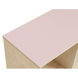 Kubus vitpigmenterad 3 fack med spegelrygg