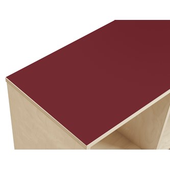 Kubus vitpigmenterad 3 fack med spegelrygg